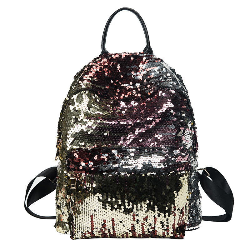 Large Capacity Sequin Mermaid Vibes Shoulder Backpack