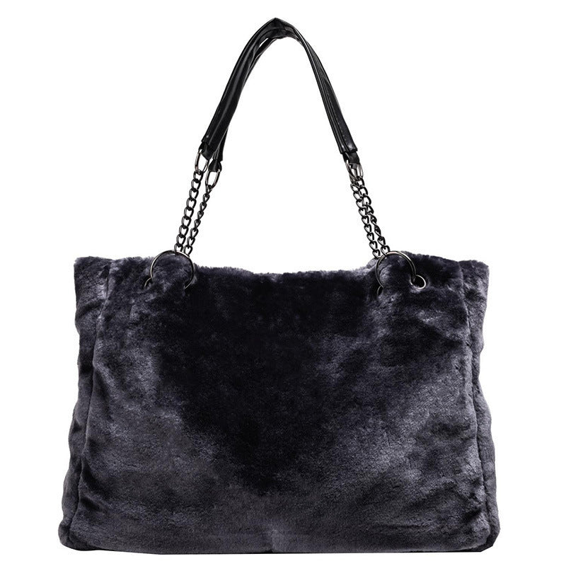 Large-capacity Fashion Plush Chain Shoulder Bag