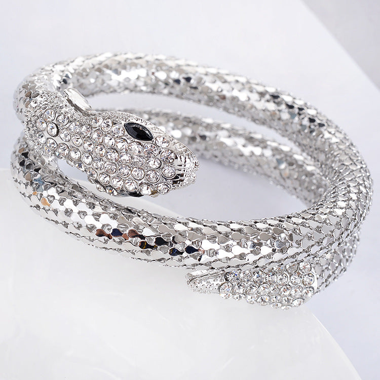 Creative Punk Full Diamond Multi-strand Snake Bracelet