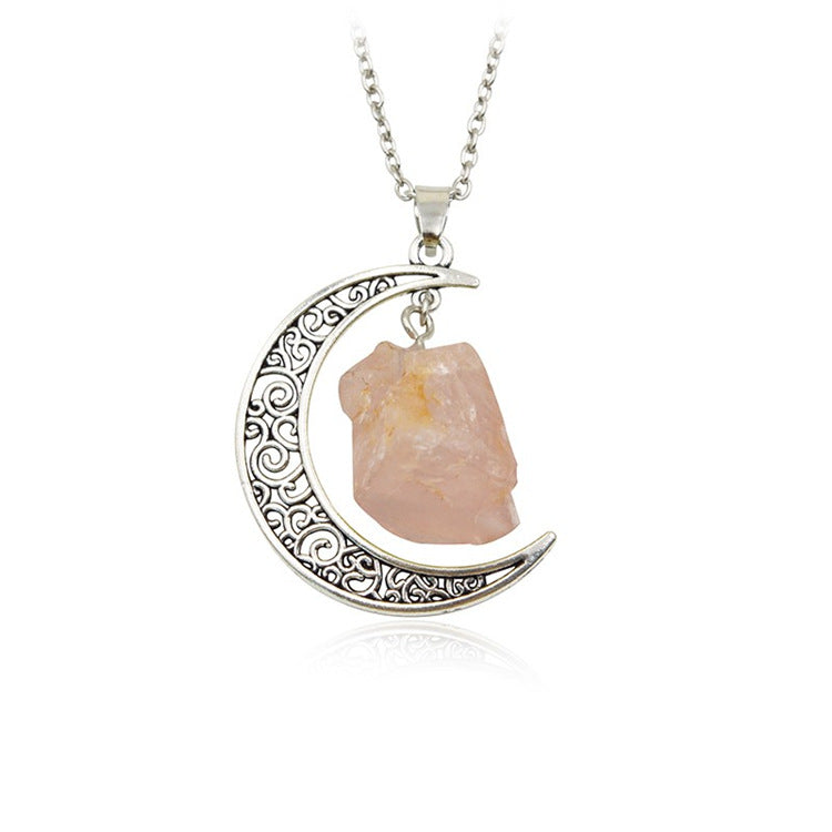 Moon and Natural Stone Magic Is In The Air Pendant Necklace