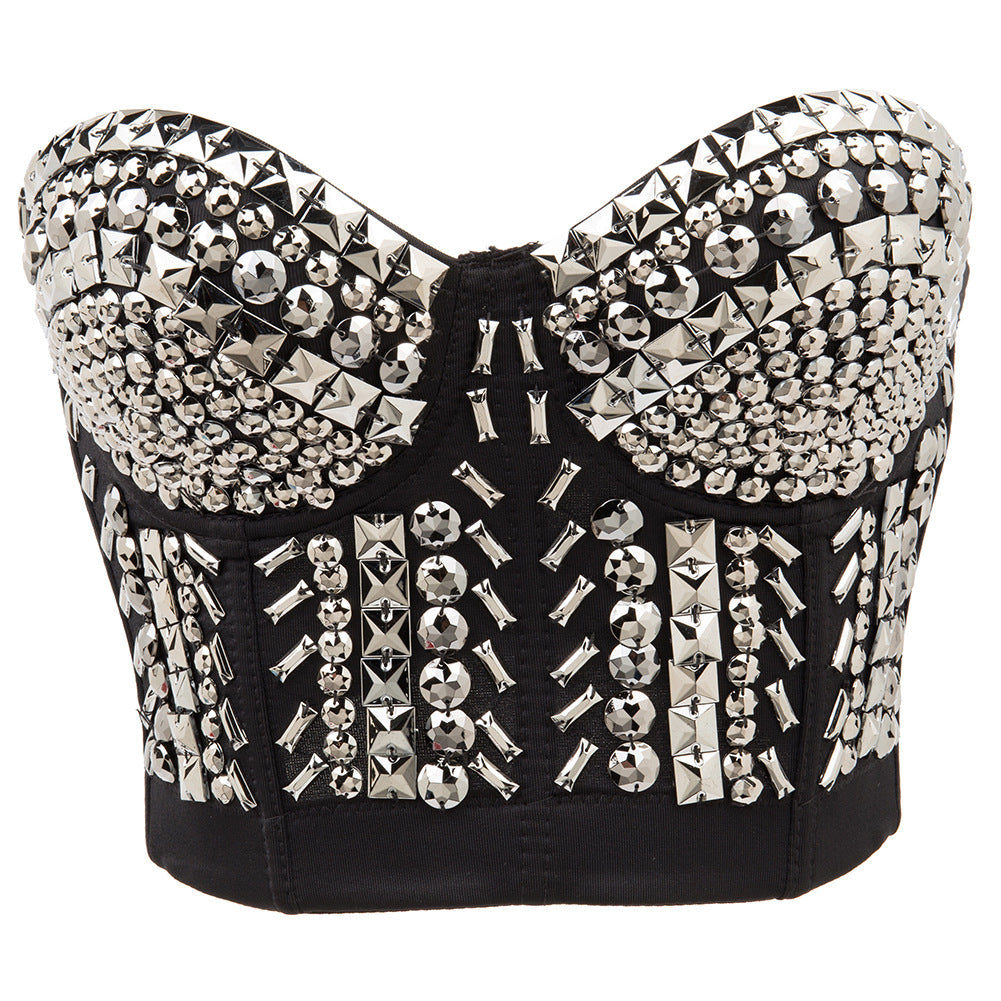 Punk Sequin Bead Sexy Women's Bra