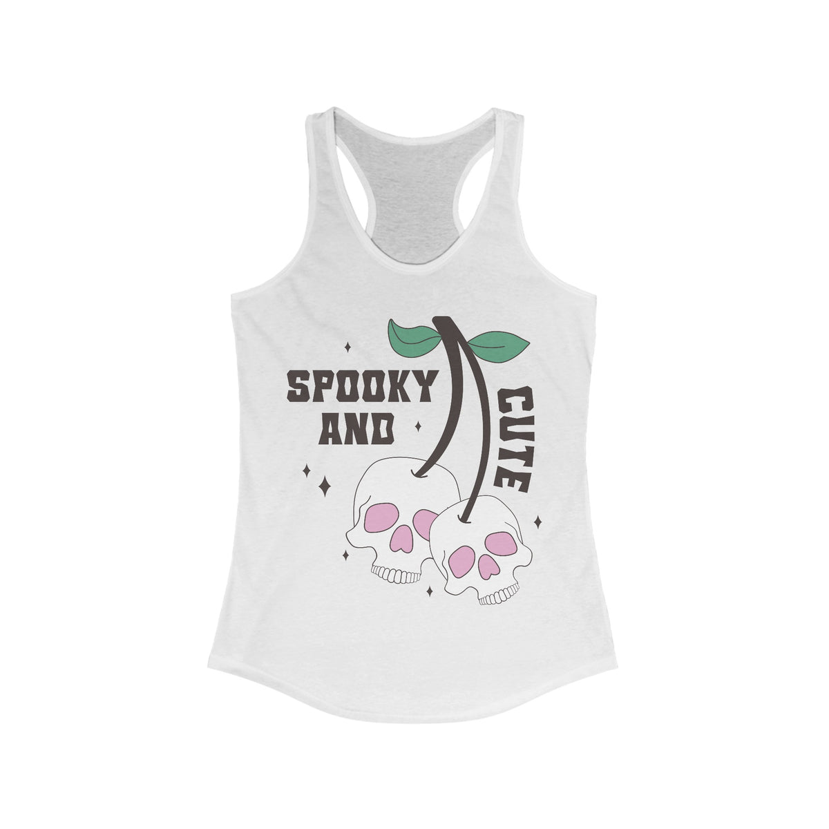 Spooky And Cute Cherry Skull Women's Ideal Racerback Tank