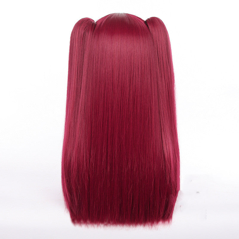 Red Cosplay Wig With Two Style Options