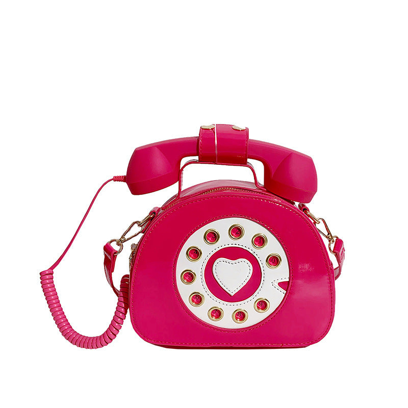 LA Fashion Women's Retro Manual Dial Telephone Personality Shoulder Handbag