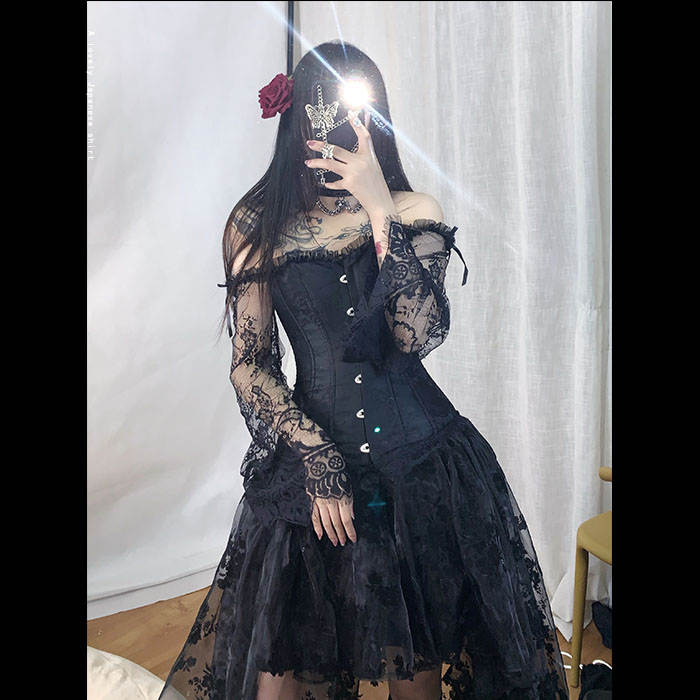 New Women's Dark Princess Gothic Corset Dress