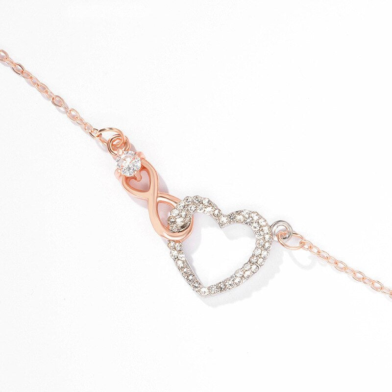 Infinity Heart Mixed Metal Love Necklace