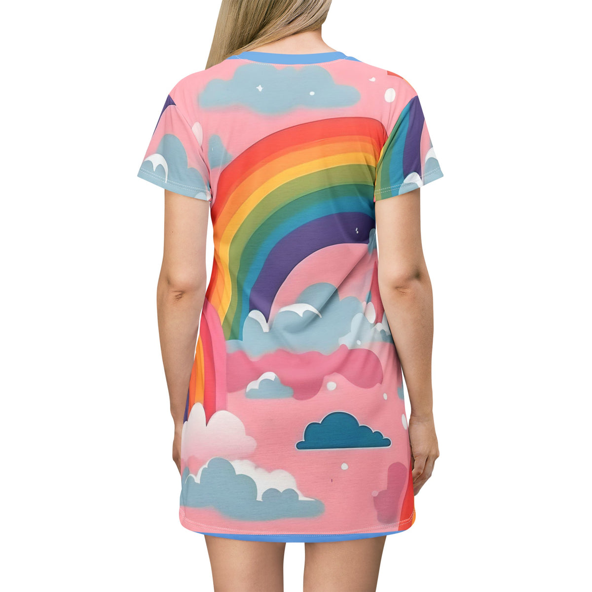 Over The Rainbow All Over Print T-Shirt Dress