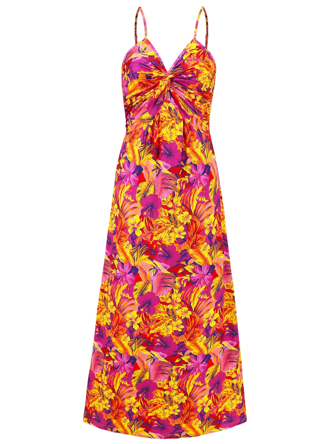 Twisted Printed V-Neck Cami Dress In Multiple Print Styles