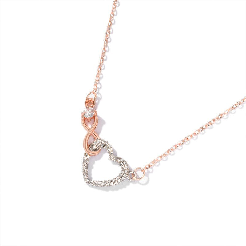 Infinity Heart Mixed Metal Love Necklace