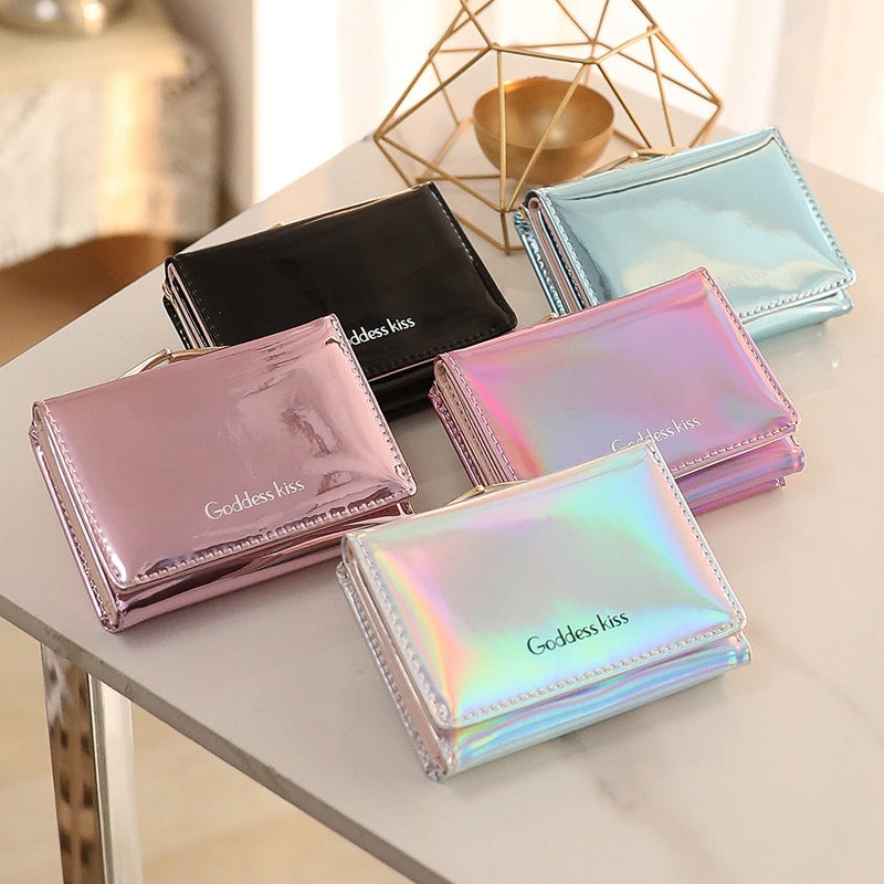 Laser Small Wallet Rainbow Mermaid Colors