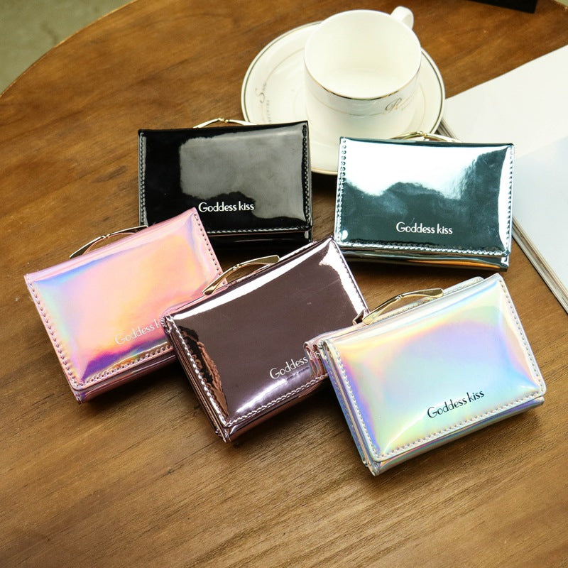 Laser Small Wallet Rainbow Mermaid Colors