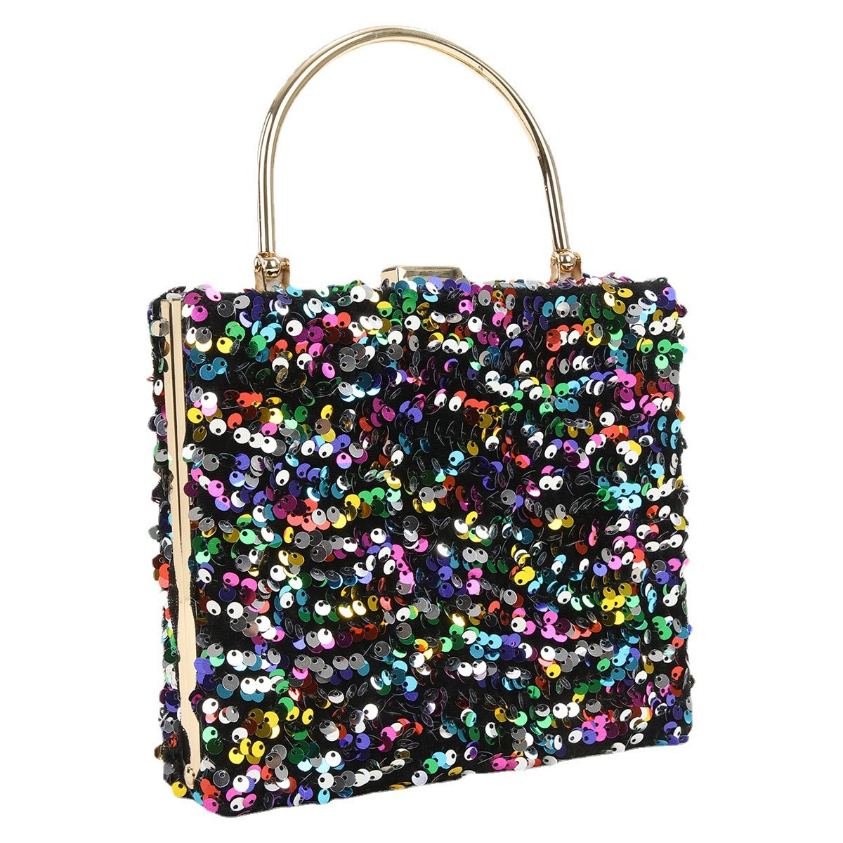 Women's Hand Holding Dinner Bag Colorful Sequins