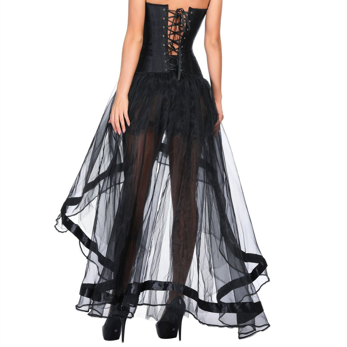 Chest Corset With Large Hem Organza Skirt