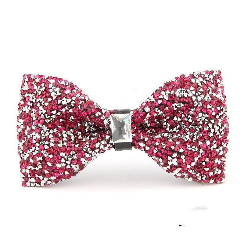 Starry Rhinestone Banquet Dress Knot Bow Diamond Tie