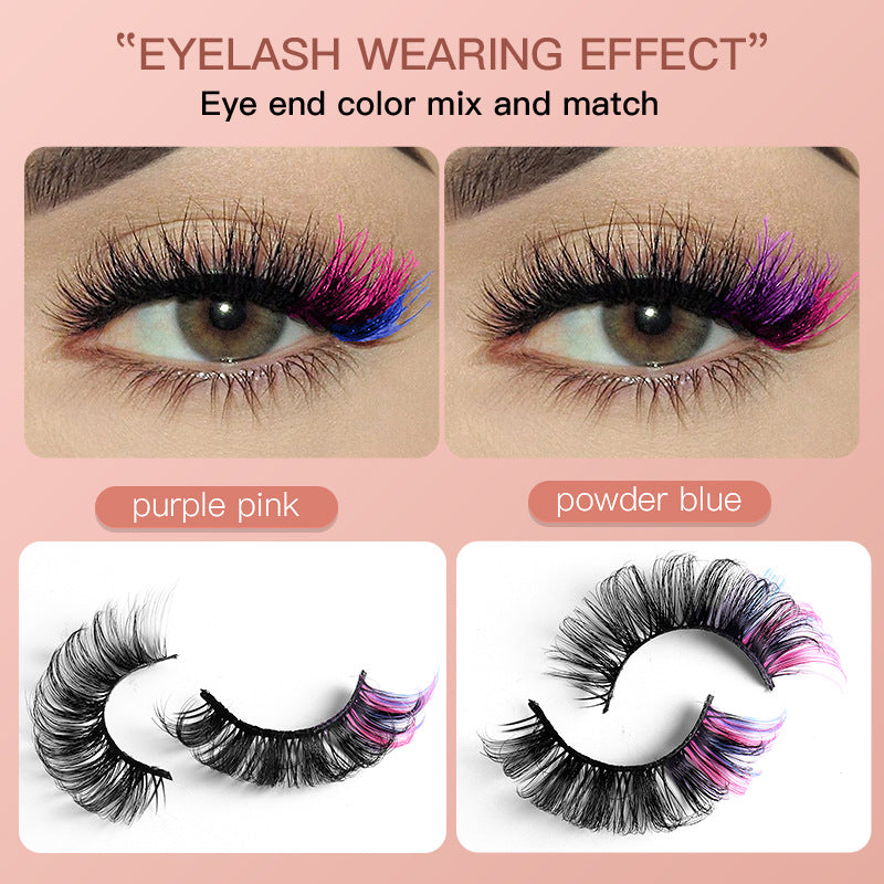 High Quality Mink Hair Colorful Thick And Curly Eyelashes