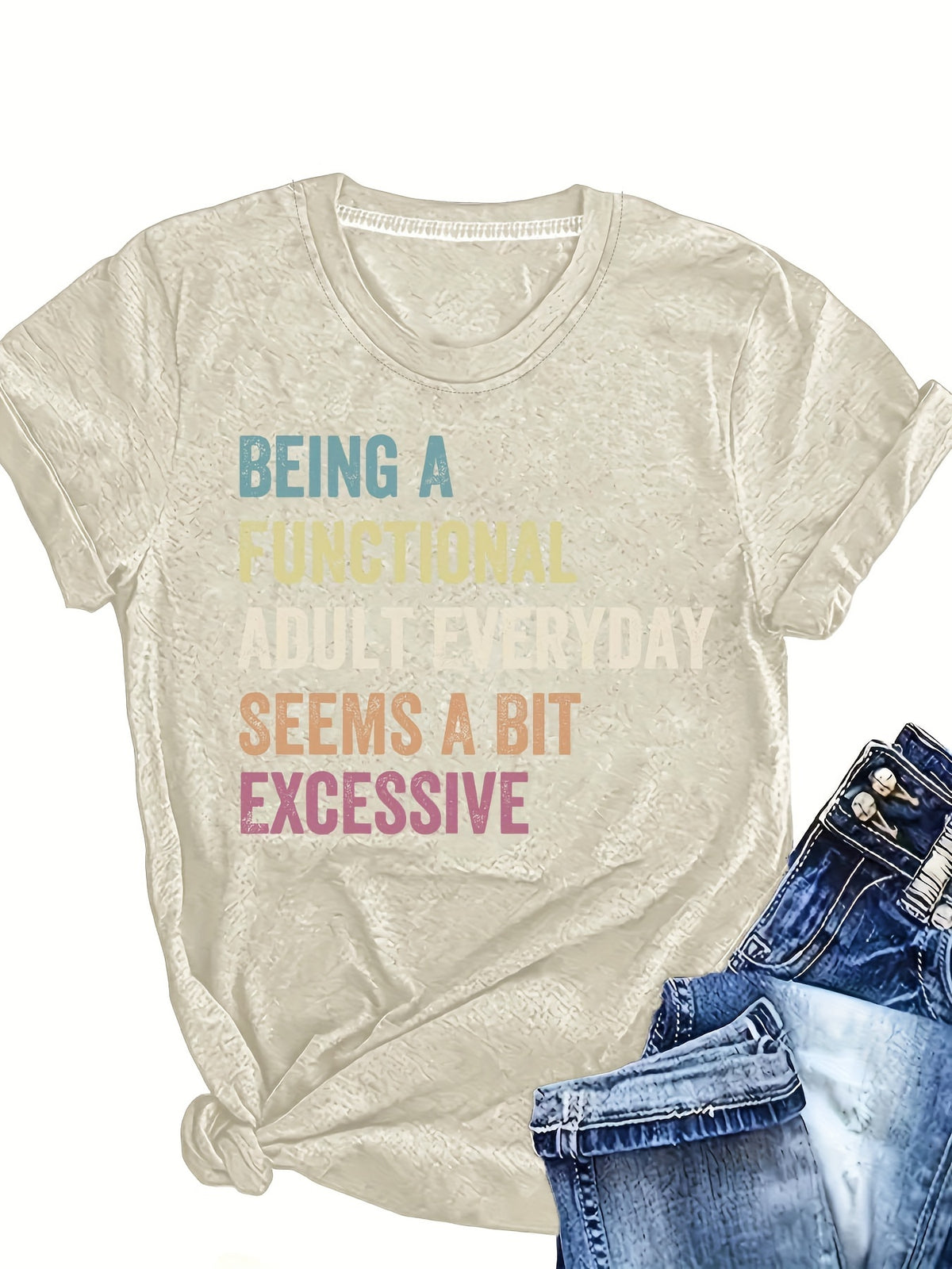 Stylish Plus-Size Letterprint T-Shirt for Women: A Must-Have for Spring and Summer