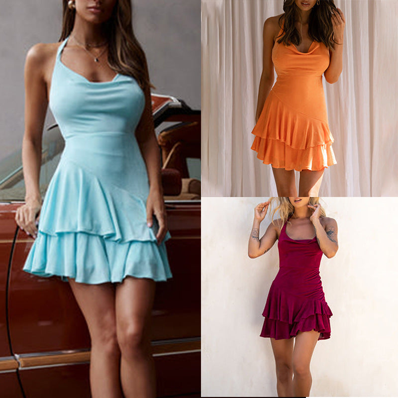 Spaghetti Strap Layered Ruffle Romance Mini Dress