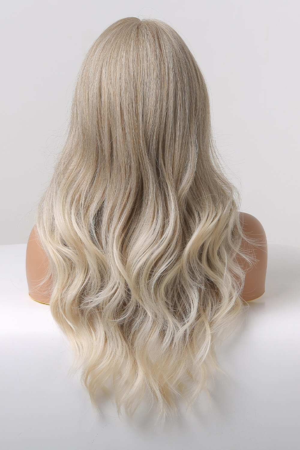 13x2 Lace Front Synthetic Wig – Long Wavy 24-Inch, 150% Density with Medium Blonde Highlights