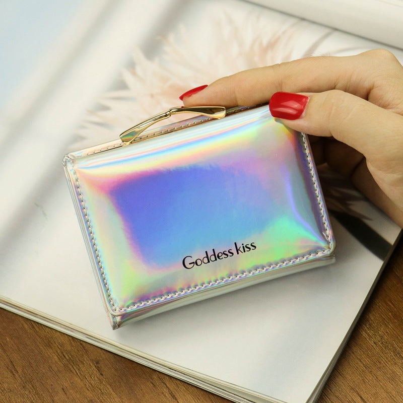 Laser Small Wallet Rainbow Mermaid Colors