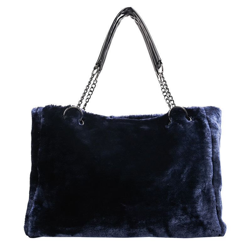 Large-capacity Fashion Plush Chain Shoulder Bag