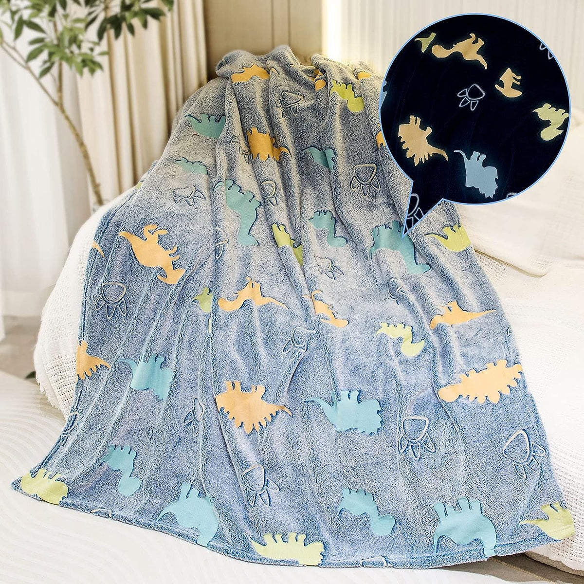 Glow In The Dark Unicorn Ultra Plush Large Soft Throw Blanket