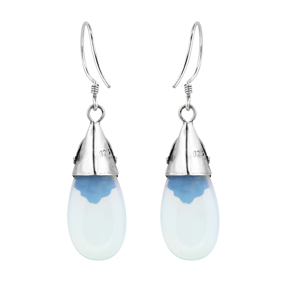 White Moonstone Drop Earrings