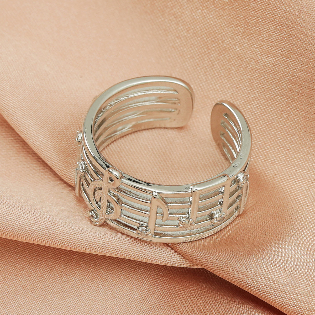 Music Scales Open Unisex Adjustable Ring