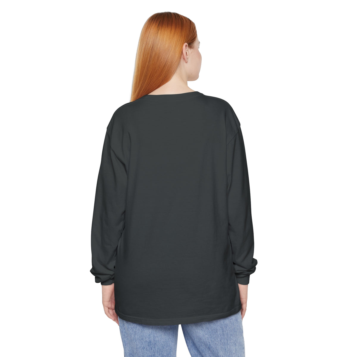 Goth Graveyard Girl Series - Design Five - Unisex Garment-dyed Long Sleeve T-Shirt