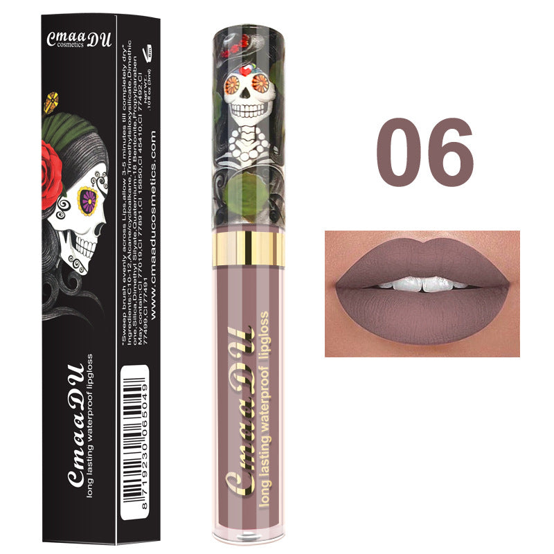 Luminescent Metallic Pearlescent Skull Liquid Lipstick