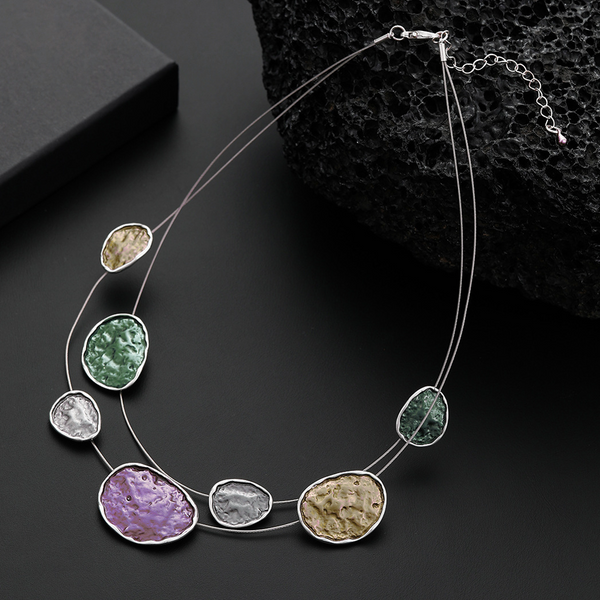 Colorful Circle Necklace HWEAKT2HRC