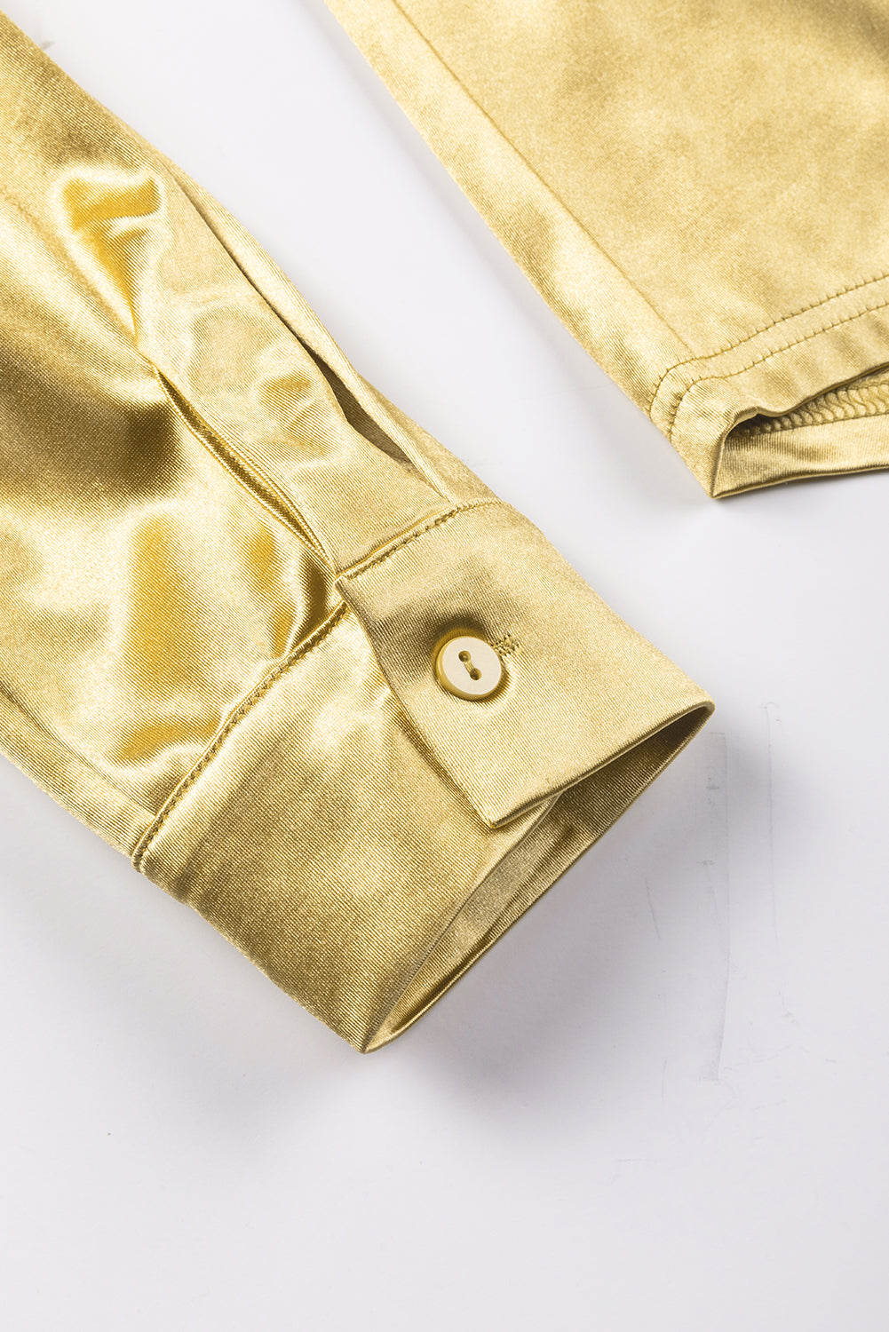 Gold Metallic Luster Chest Pocket Shirt