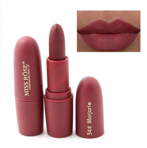 Miss Rose Moisturizing Comfort Matte Long Lasting Low Fade Lipstick