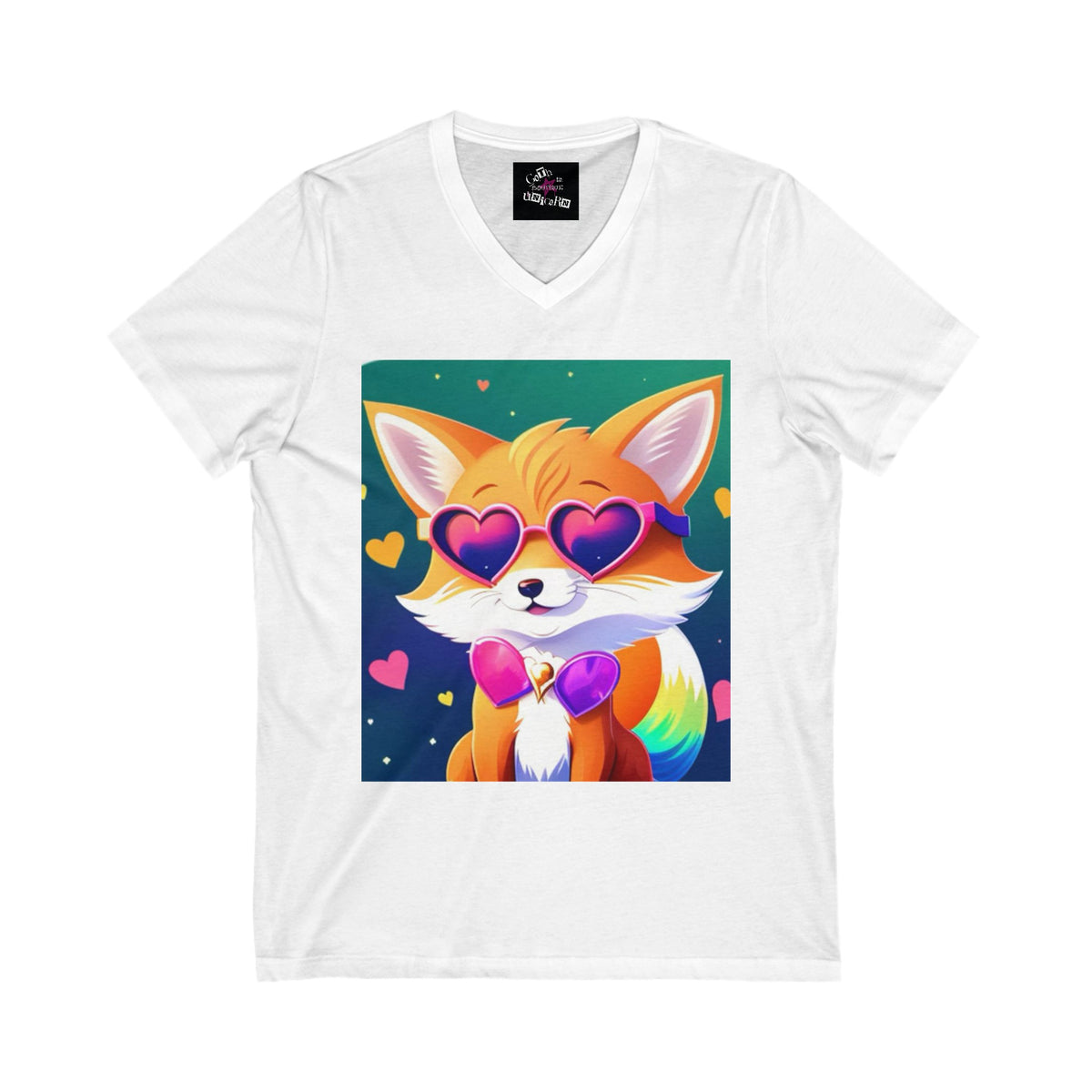 Four Pride’s Sake Fox 2 Unisex Jersey Short Sleeve V-Neck Tee