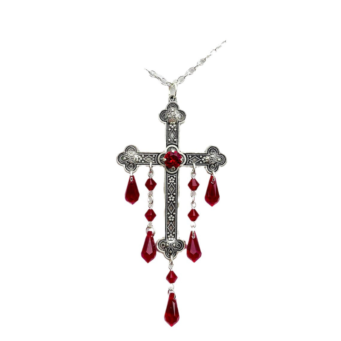 Large Cross Necklace Choke Gothic Pendant