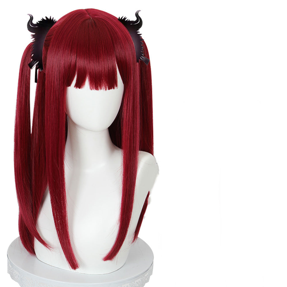 Red Cosplay Wig With Two Style Options