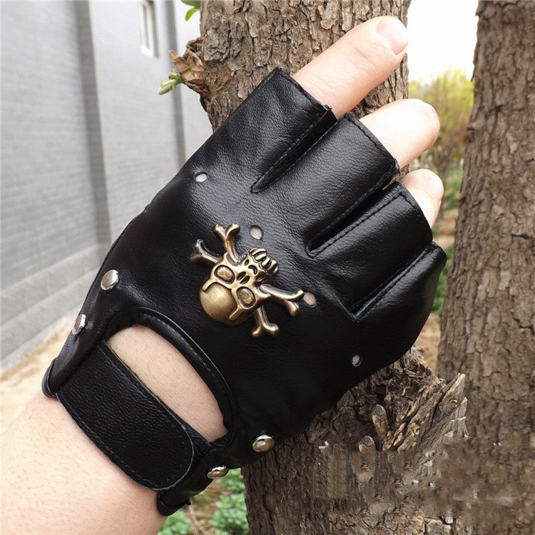 Steampunk Pirate Gloves PU Leather Gothic Medieval Cosplay