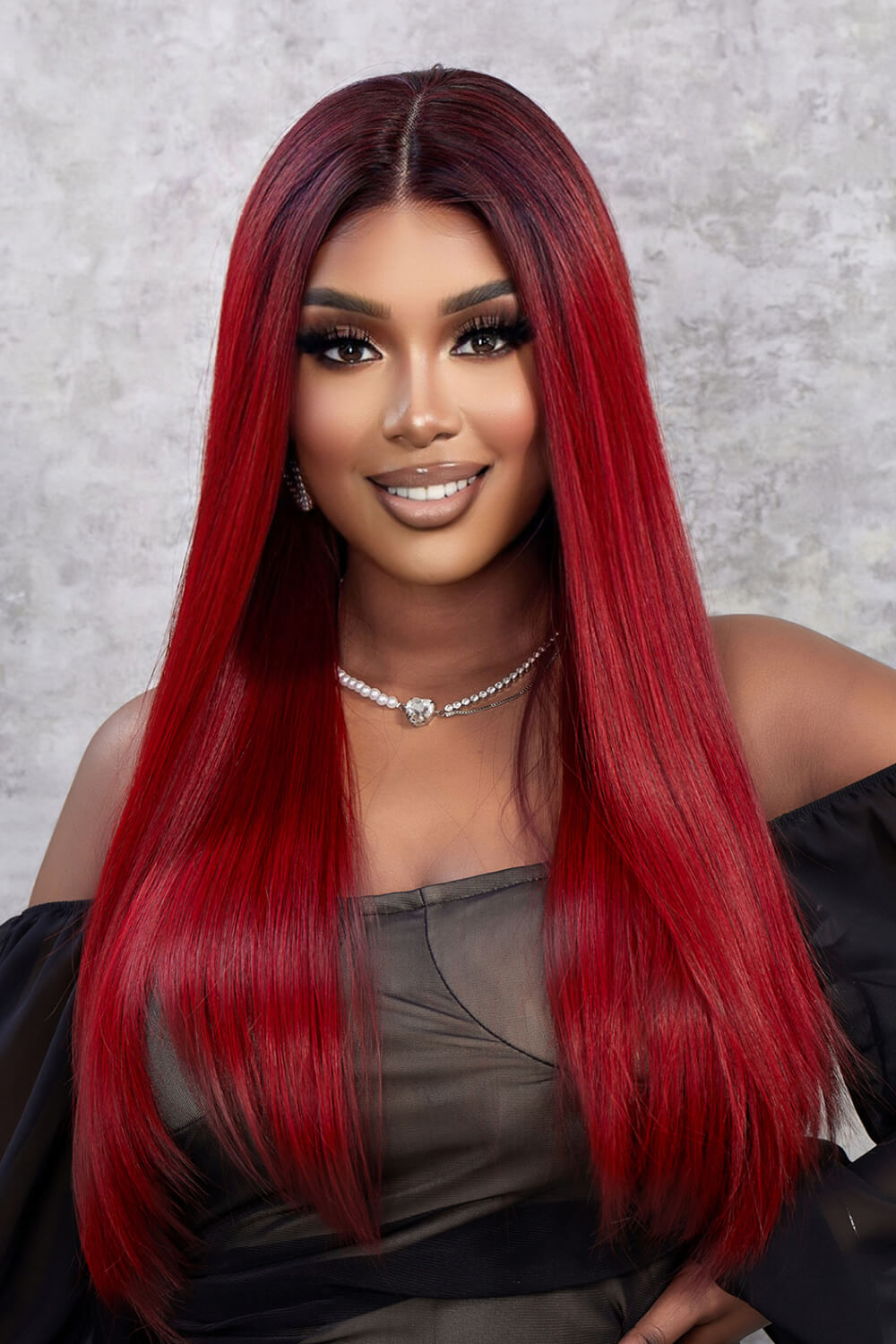 M13x2 Lace Front Synthetic Wig – Straight 26-Inch, 150% Density