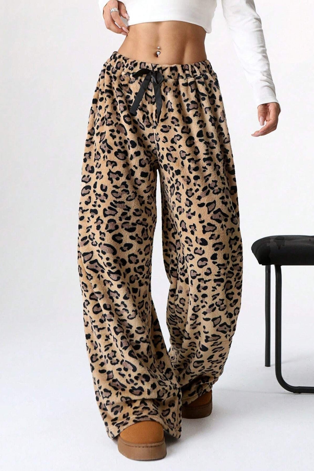 Leopard Wide Leg Pants