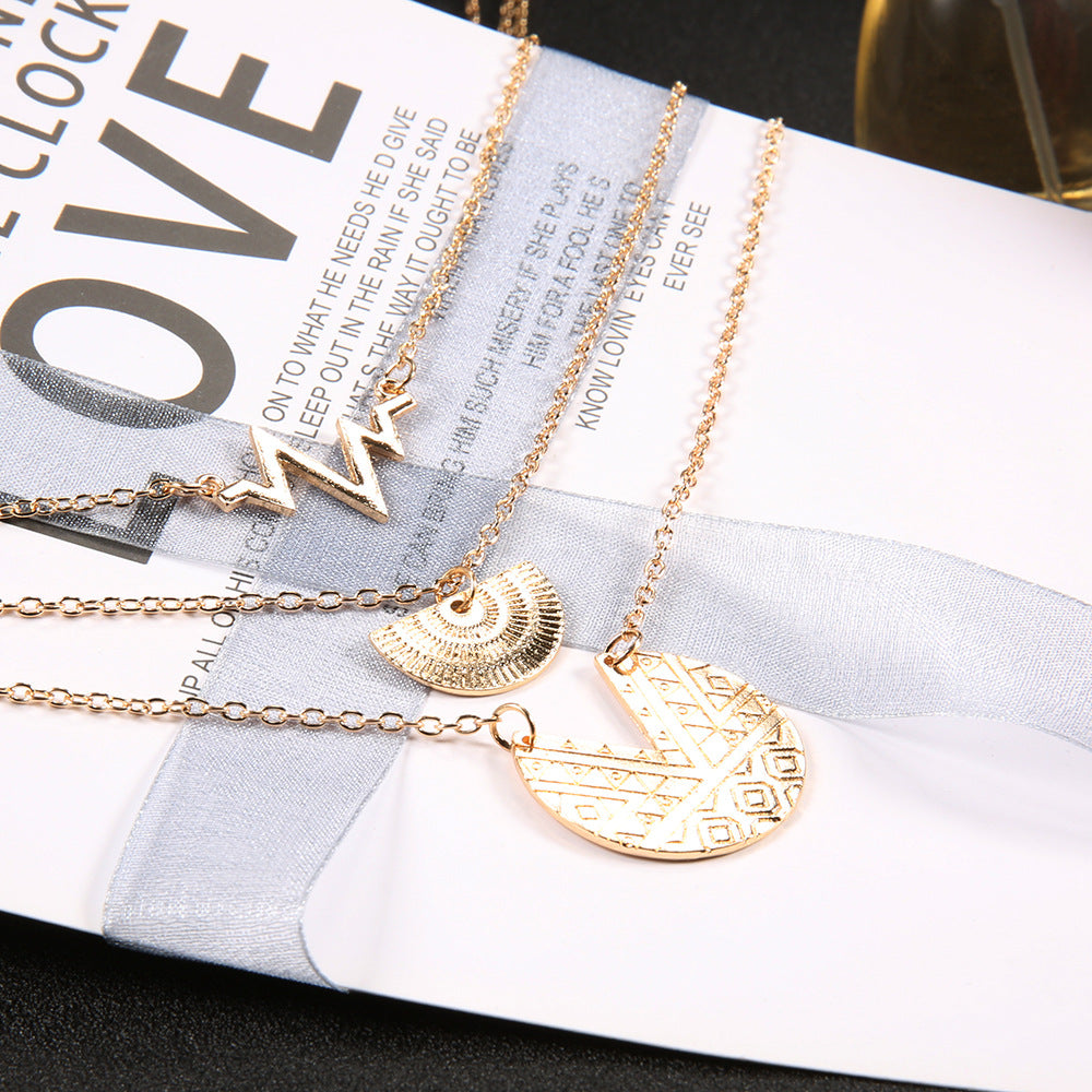 Multi-layer Pac Life Clavicle Necklace