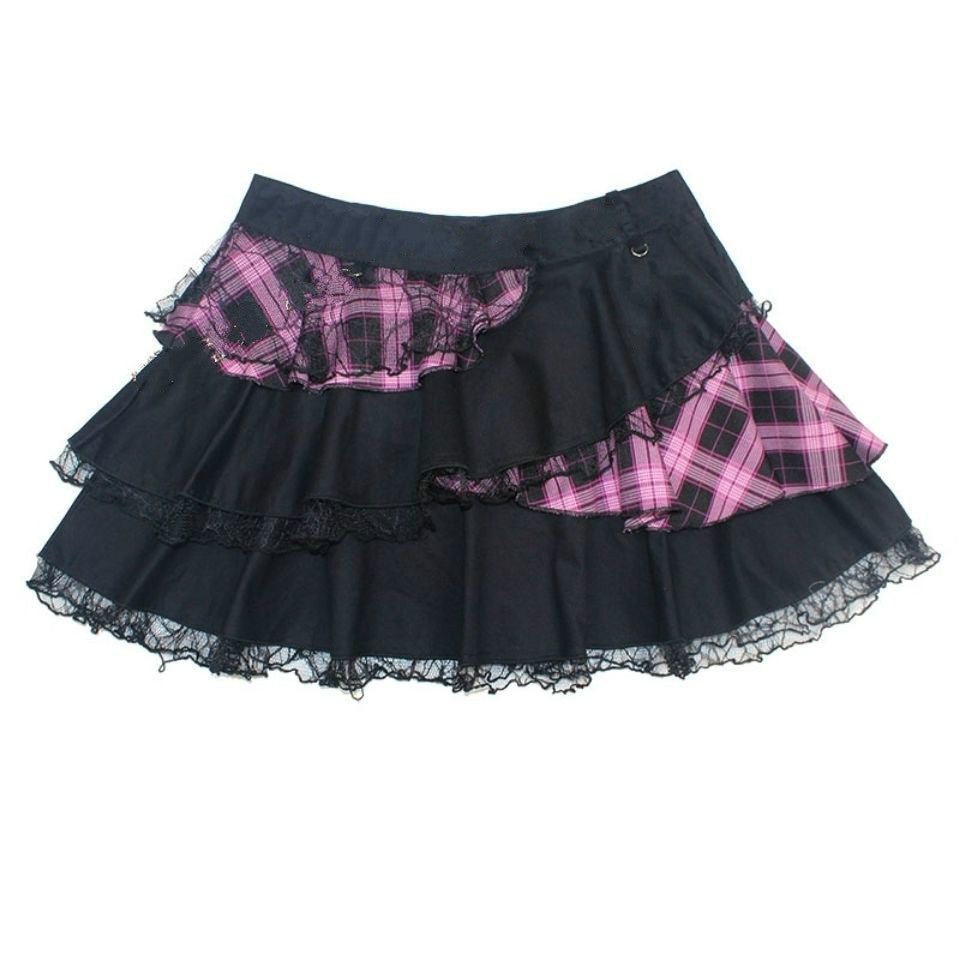 Women's Heavy Metal Lace Harajuku Punk Tufted Skirt