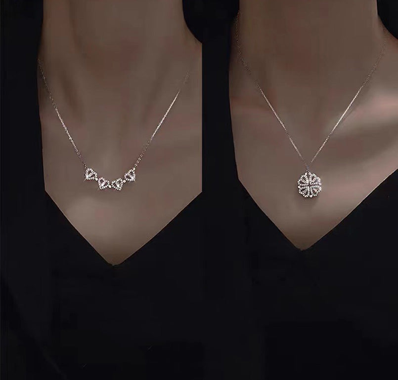 The noble and luxurious four-leaf clover is paired with a two-wear design and versatile necklace.