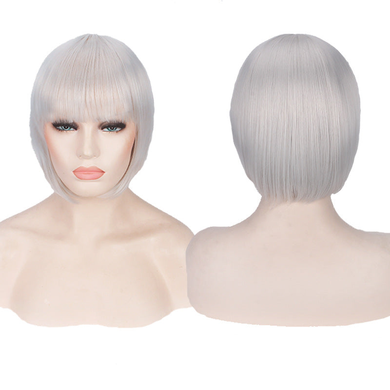 Dyed Short Hair Sharp Bob Cosplay Wig Multiple Options