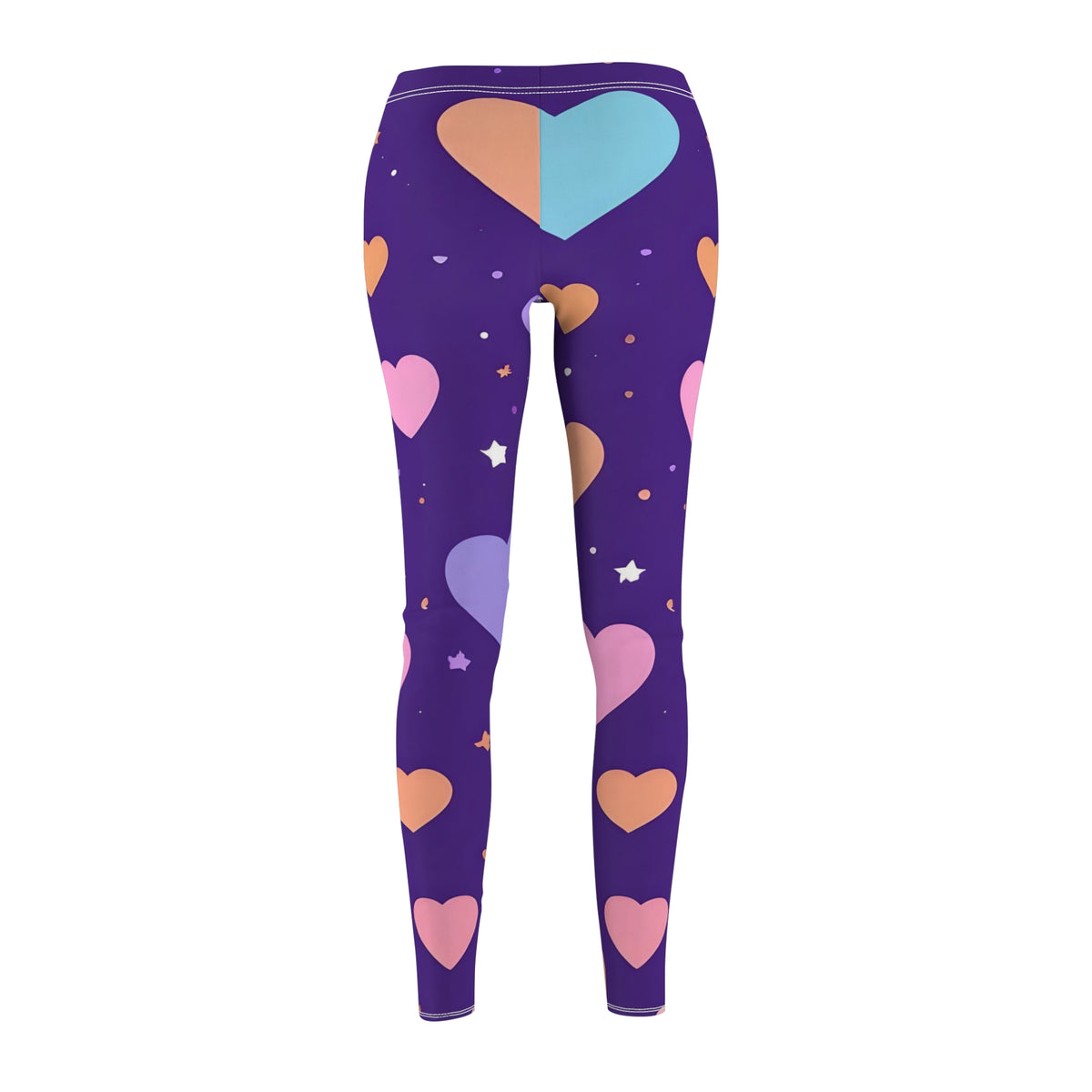 Pastel Hearts Women's Cut & Sew Casual Leggings (AOP)