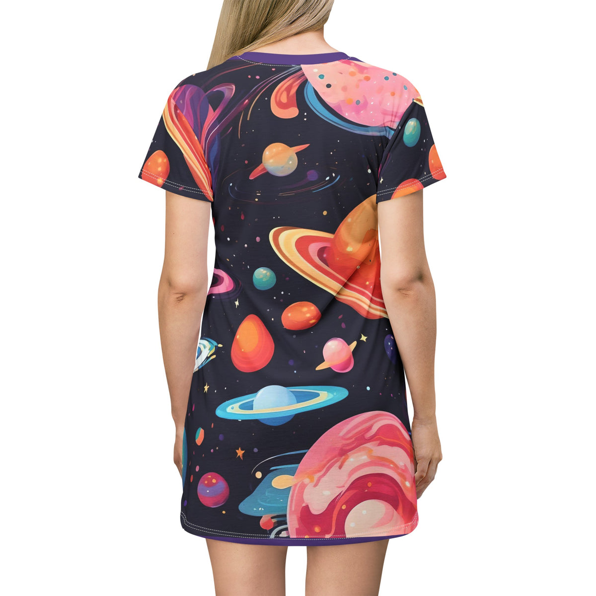 Planetary Galactic All Over Print T-Shirt Dress