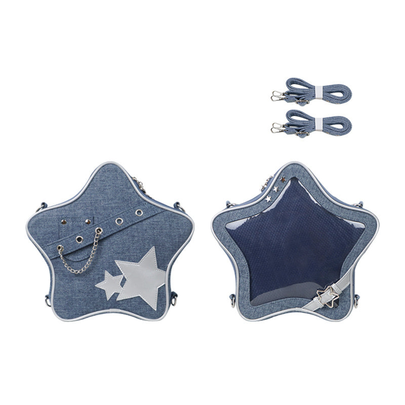 A Pair Of Cute Transparent Star Cartoon Crossbody Shoulder Bags