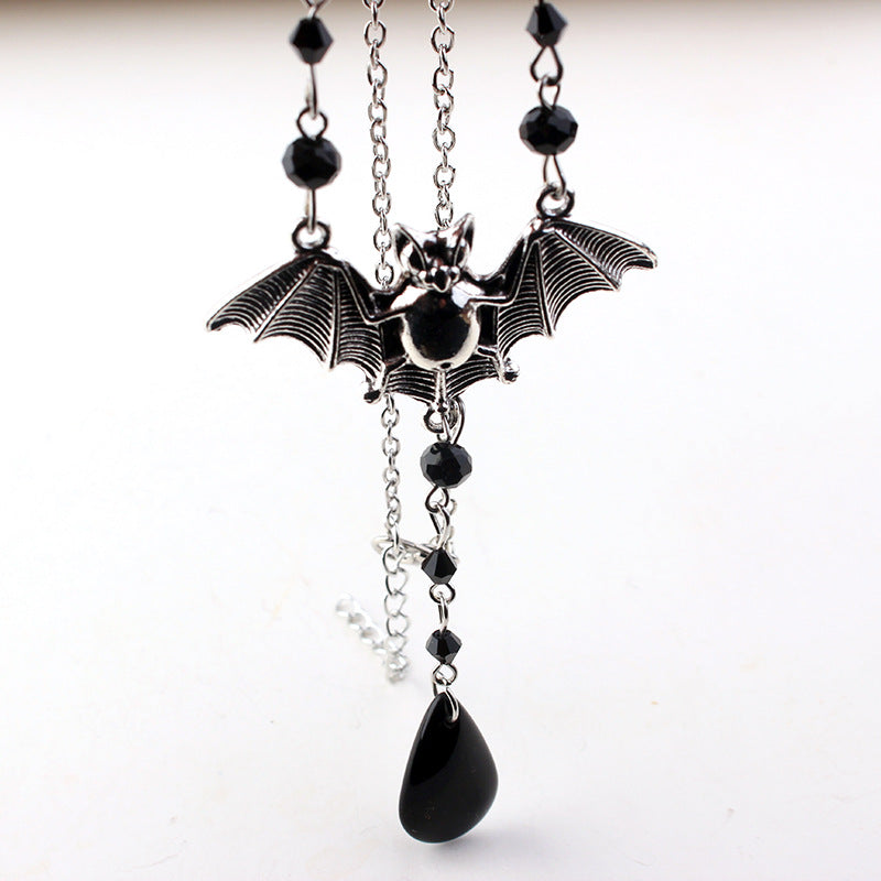 Gothic Bat Necklace Ladies Charm Jewelry