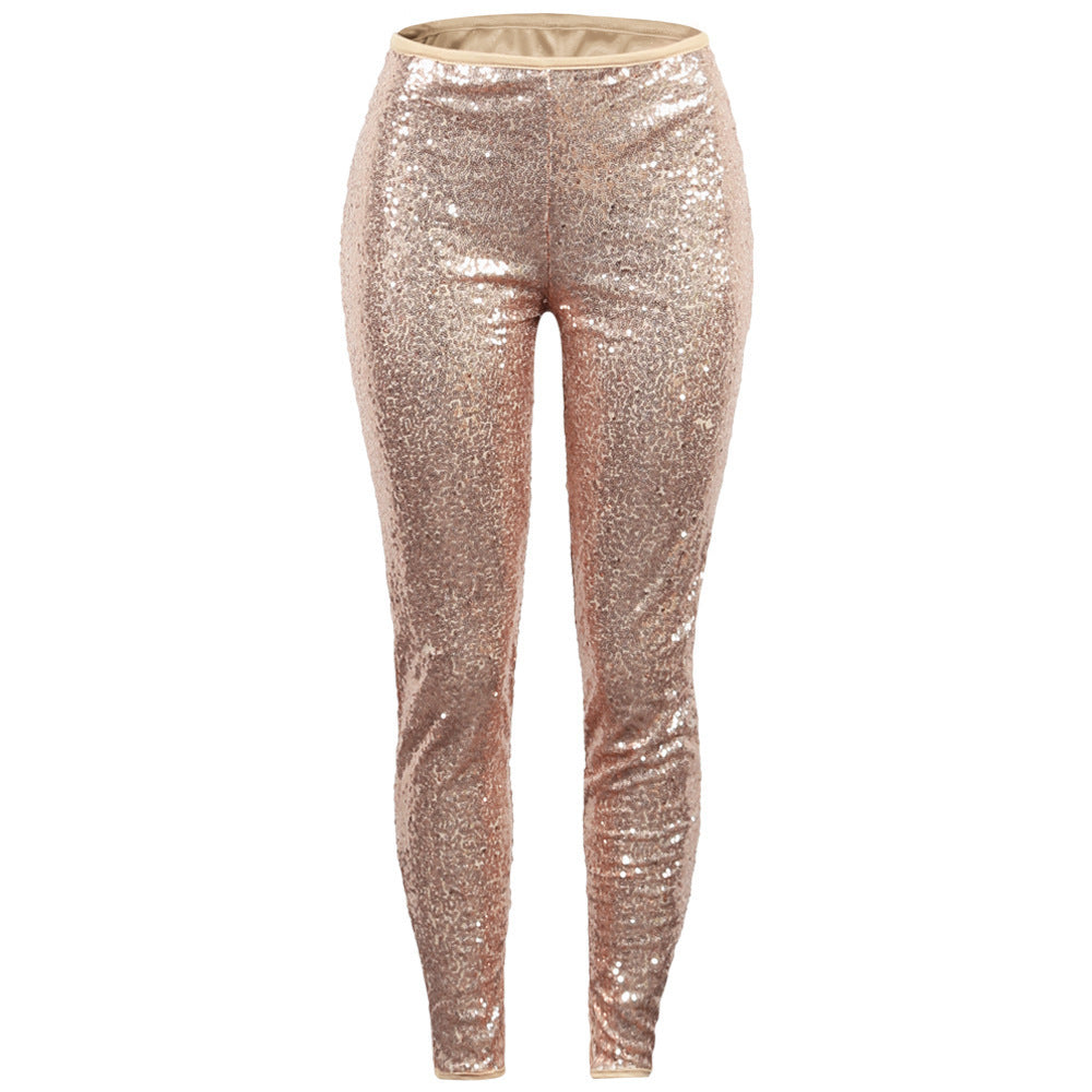 New Slim Fit Sequin Suit Trouser Style Nightclub Style Pants