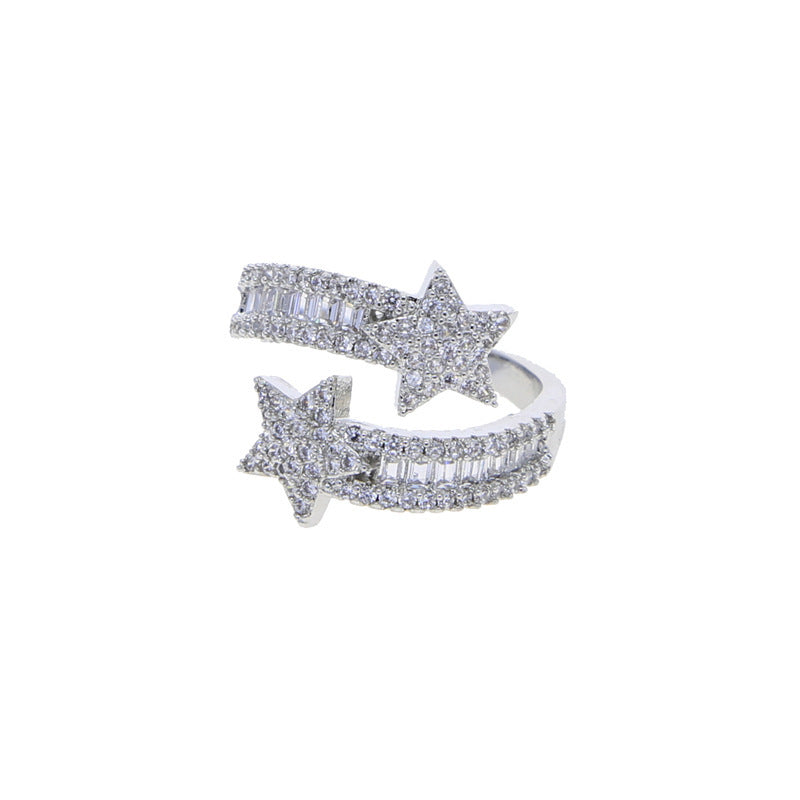 Zircon Wrap Around Star Fashion Ring