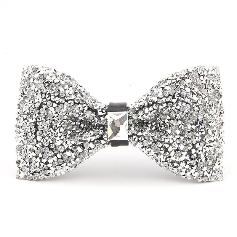 Starry Rhinestone Banquet Dress Knot Bow Diamond Tie