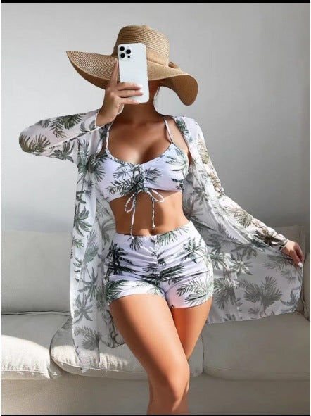 Women's Fashion Printed Sports Bra and Shorts Loungewear Set